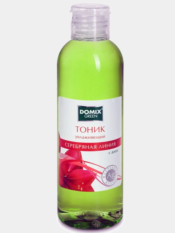 Тоник для лица DOMIX GREEN увлажняющий с алоэ и наносеребром, 200 мл