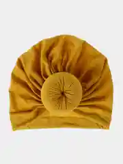 Желтый тюрбан для детей, эластичная повязка