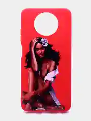 Черный чехол силиконовый с принтом для Xiaomi Redmi Note 9T (редми)