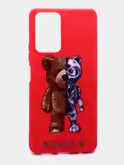 Черный чехол силиконовый с принтом для Xiaomi Redmi Note 10 Pro (редми)