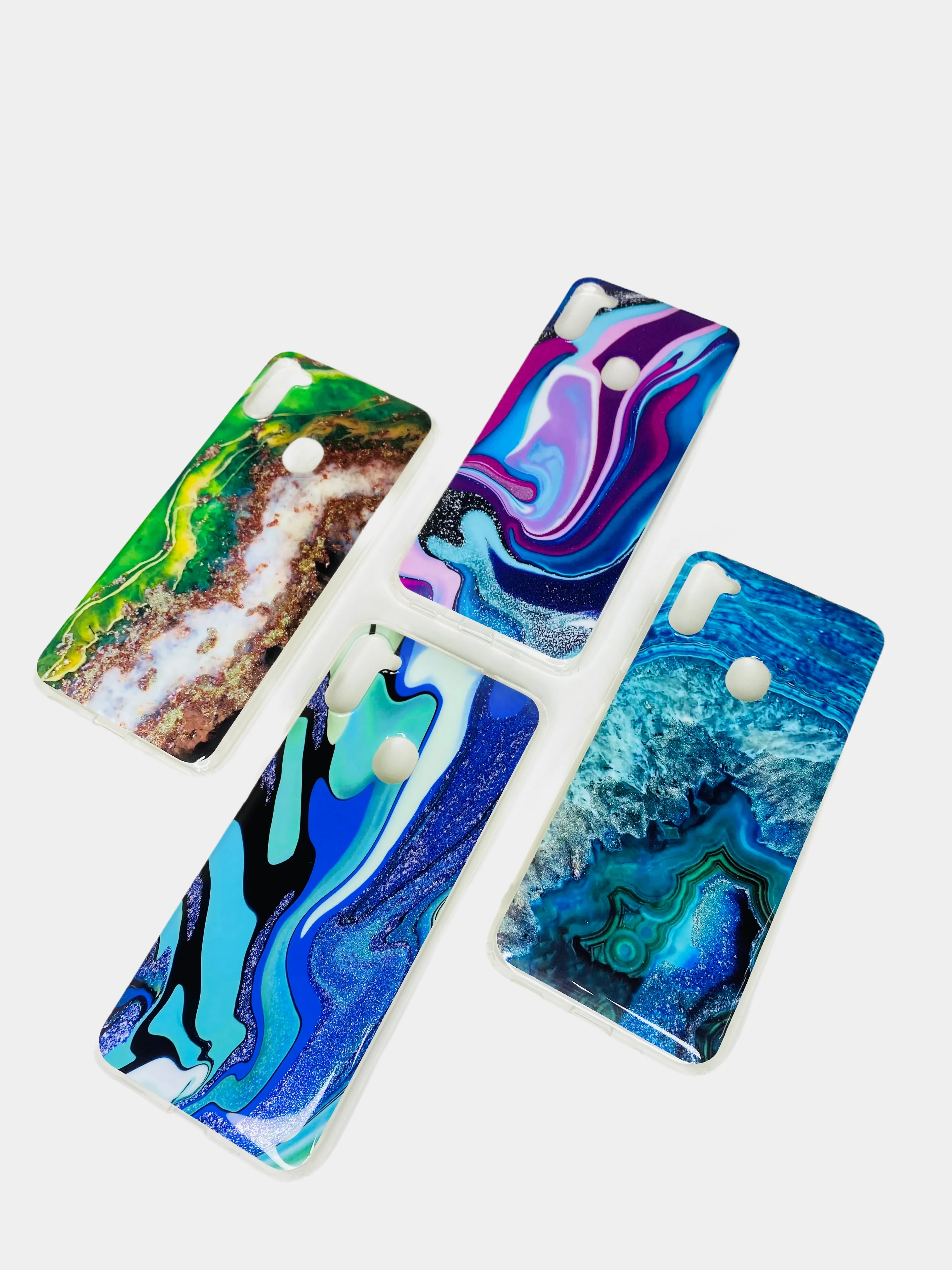 Хаки чехол Samsung Galaxy A11 / M11, Самсунг Галакси А11 / М11 силиконовый с мраморным рисунком