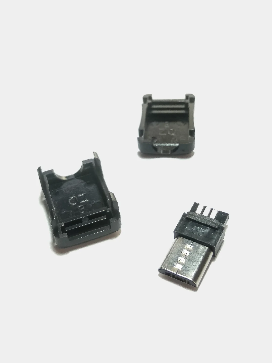 8 штук Штекер micro-USB в корпусе разъем микроюсб на шнур штекер на кабель