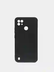 Черный чехол силиконовый матовый для Realme C21