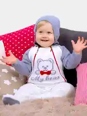 Серый комбинезон детский