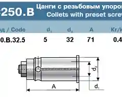 Цанга PUMORI C32-5, с резьбовым упором