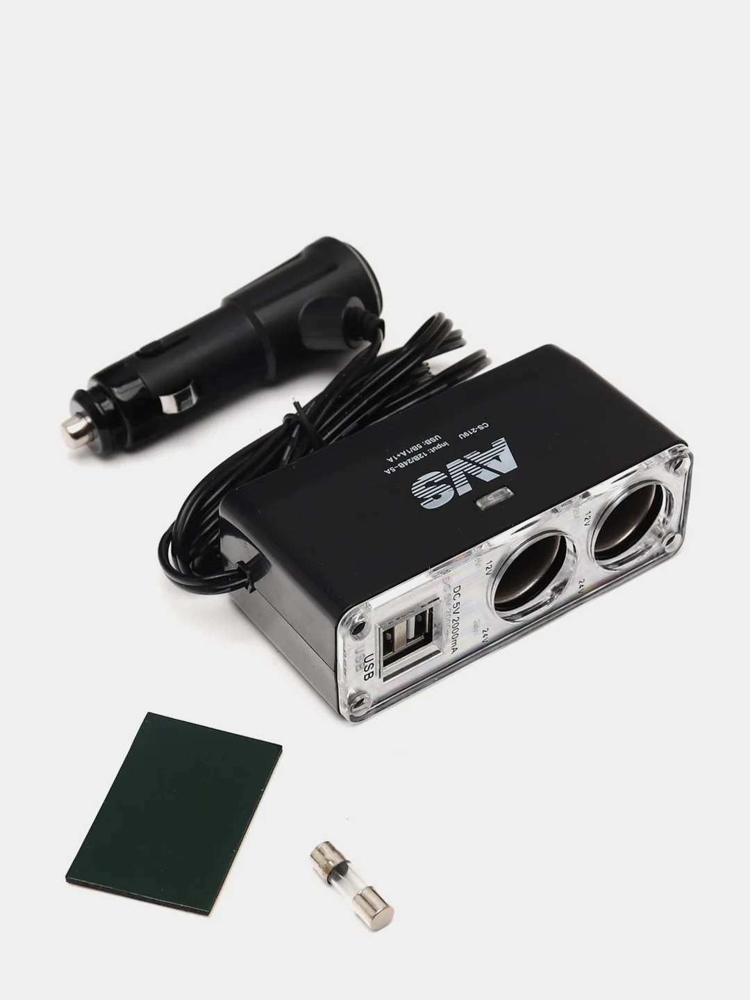 Разветвитель прикуривателя 12/24V (на 2 выхода + 2 USB) AVS разные модели