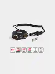 Разветвитель прикуривателя 12/24V (на 2 выхода + 2 USB) AVS разные модели