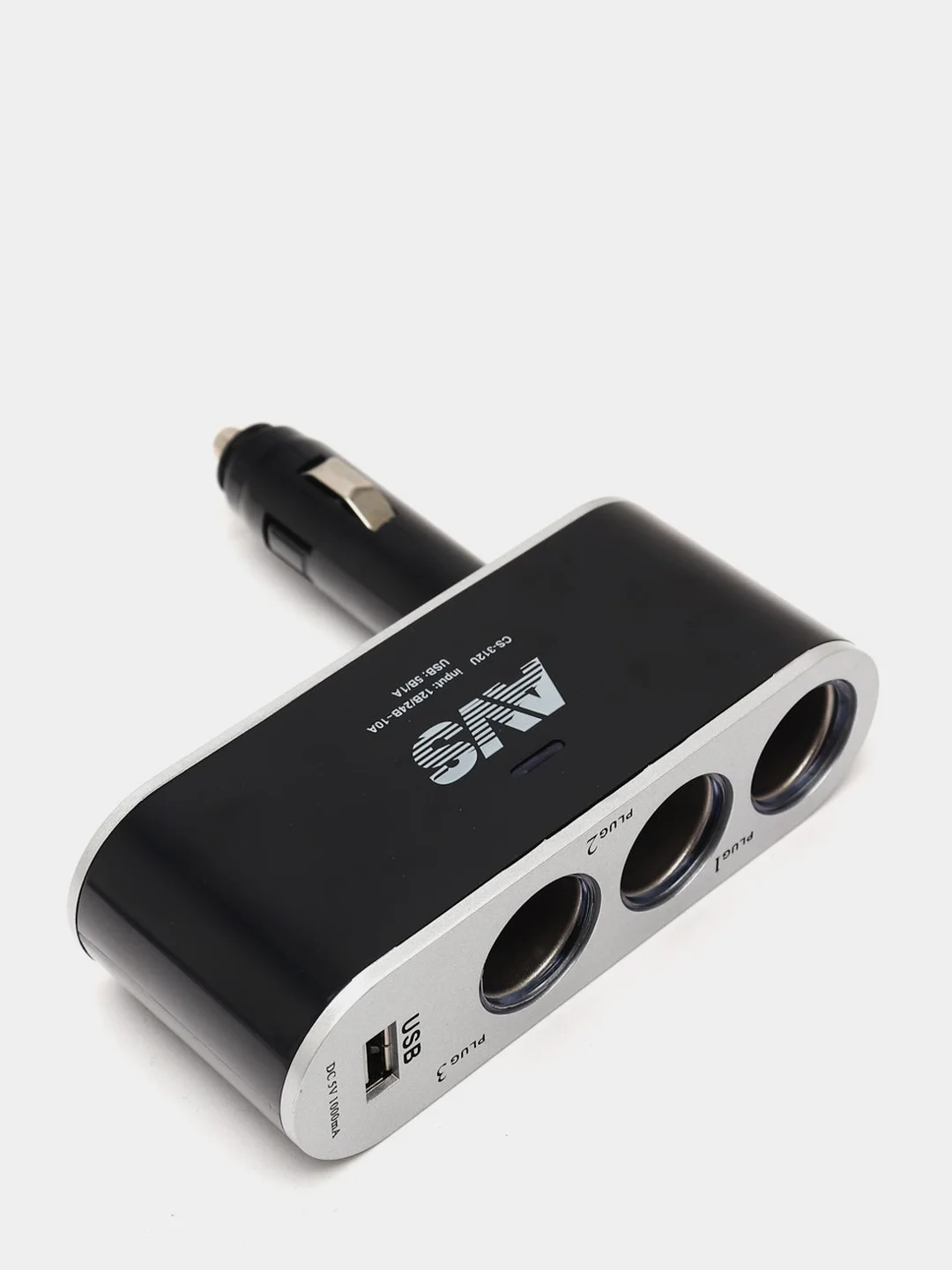 Разветвитель прикуривателя 12/24V (на 3 выхода + USB) AVS