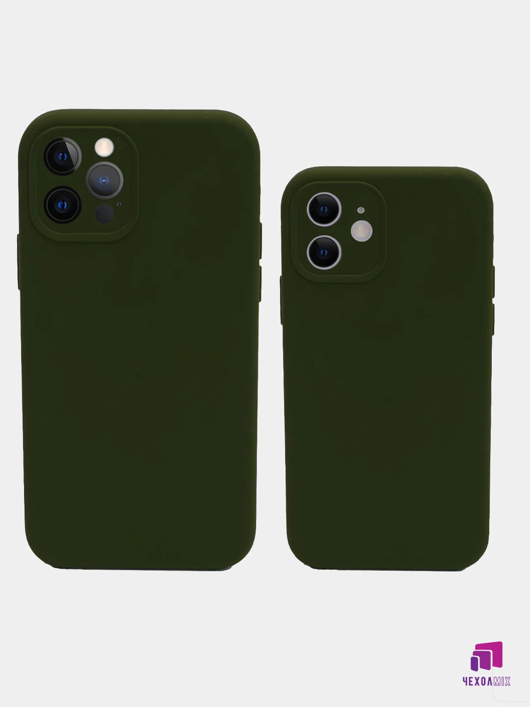Зеленый чехол Silicon Case iPhone 11/12/12PRO MAX с защитой камеры с бархатной подкладкой БЕЗ LOGO