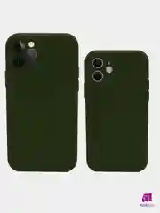 Зеленый чехол Silicon Case iPhone 11/12/12PRO MAX с защитой камеры с бархатной подкладкой БЕЗ LOGO