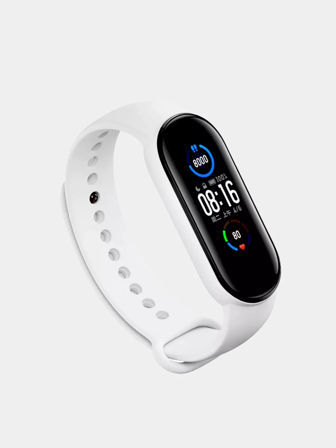 Белый ремешок силиконовый для браслета Xiaomi Mi Band 3, 4