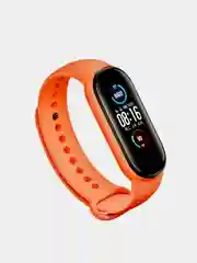 Оранжевый ремешок силиконовый для браслета Xiaomi Mi Band 5, 6, 7