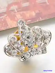 Серебряный брошь "Корона"