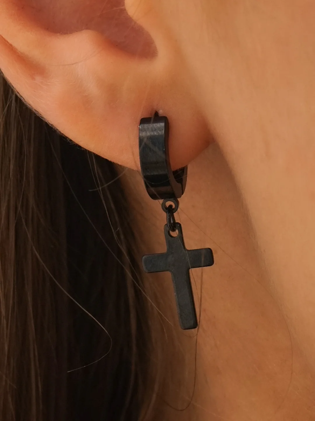 Серьги кресты серьги кольца, серьги женские, мужские, висячие серьги бижутерия, 2 шт