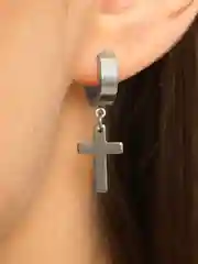 Серьги кресты серьги кольца, серьги женские, мужские, висячие серьги бижутерия, 2 шт