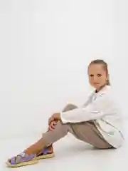 Двухслойные хлопковые детские брюки (штаны) прямого кроя