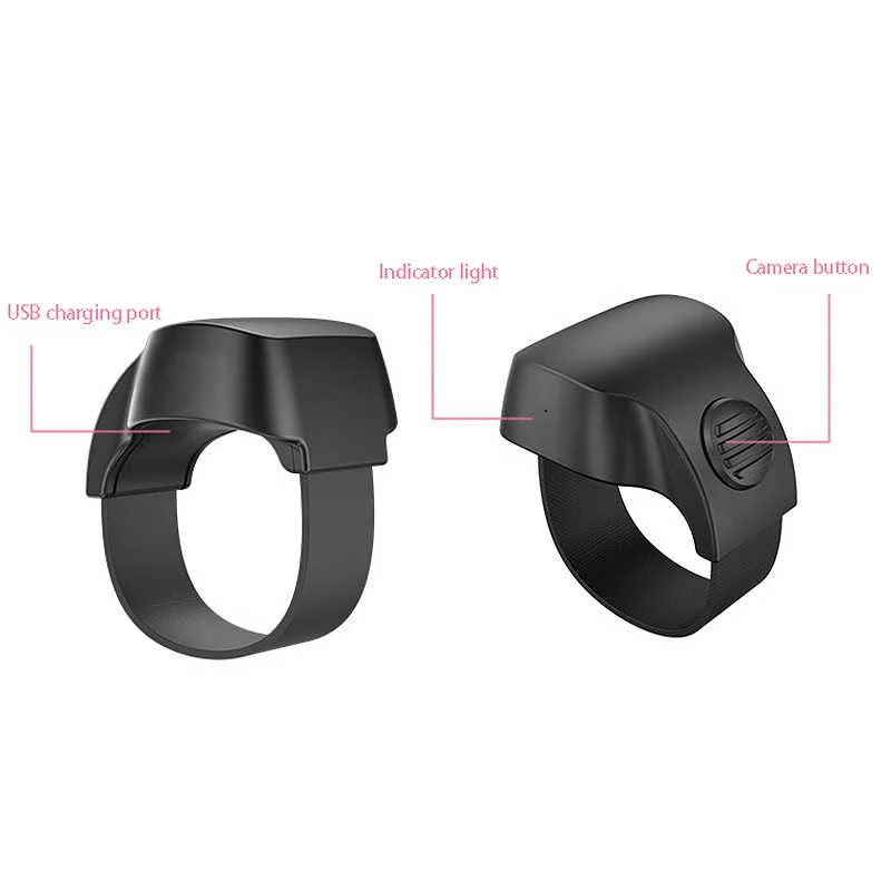 Белый селфи-пульт, Bluetooth кольцо, на палец