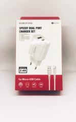 Зарядное устройство, 2,4А, MicroUSB, iOS, Type-C