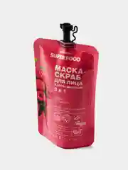 Маска скраб для лица и зоны декольте Cafe Mimi Малина & Розмарин, 100 мл