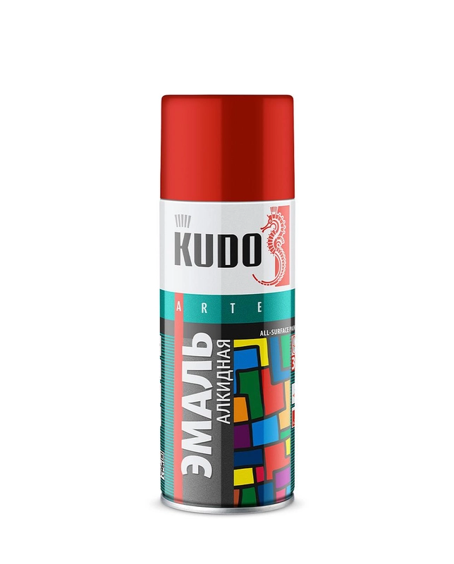 Эмаль универсальная KUDO 3P TECHNOLOGY, темно-серый, RAL 7012, 520 мл