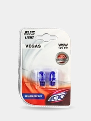 Лампа W5W 12V бесцокольная AVS XENON EFFECT блистер из 2шт