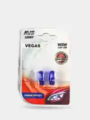 Лампа W5W 12V бесцокольная AVS XENON EFFECT блистер из 2шт