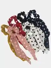 Белый резинка для волос с платком