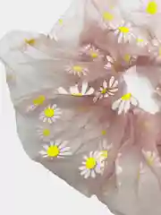Резинка для волос тюль с ромашками лето/весна