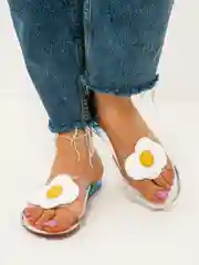 Синий шлёпанцы  Фрукты, 4цвета