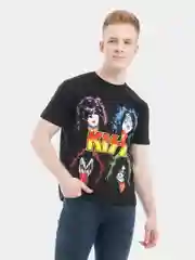 Футболка из хлопка, с принтом "Kiss"