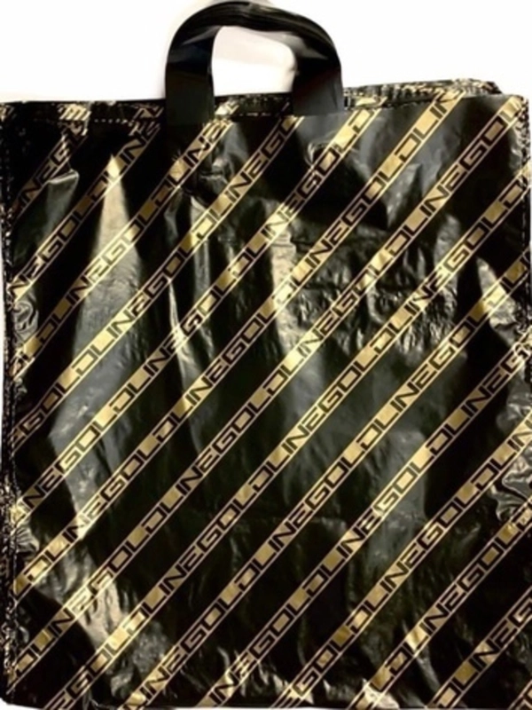 Пакет полиэтиленовый "Золотая полоса" с ручкой, 44x40 см, 50 шт