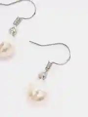 Серьги петли с жемчугом