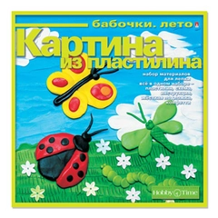 Набор для детского творчества. Лепка картины из пластилина Бабочки лето. Hobby Time
