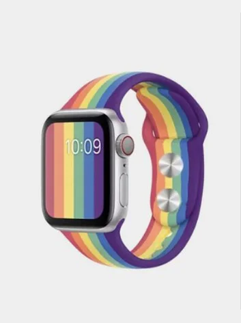 Прозрачный силиконовый ремешок для Apple Watch   38/40 42/44