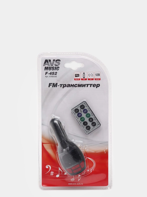 MP3 плеер, FM-трансмиттер, с дисплеем и пультом, AVS
