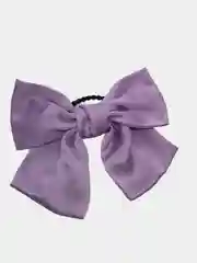 Лавандовый бантик на резинке атласный