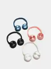 Голубой беспроводные Bluetooth-наушники с микрофоном (накладные)