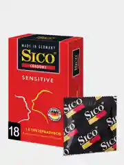 Презервативы SICO Sensitive контурные, анатомической формы, 18 штук