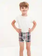 Синий меланж трусы для мальчика, боксеры