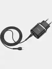 Сетевое зарядное устройство Hoco N4 на 2 USB, 2.4A + кабель Type-C