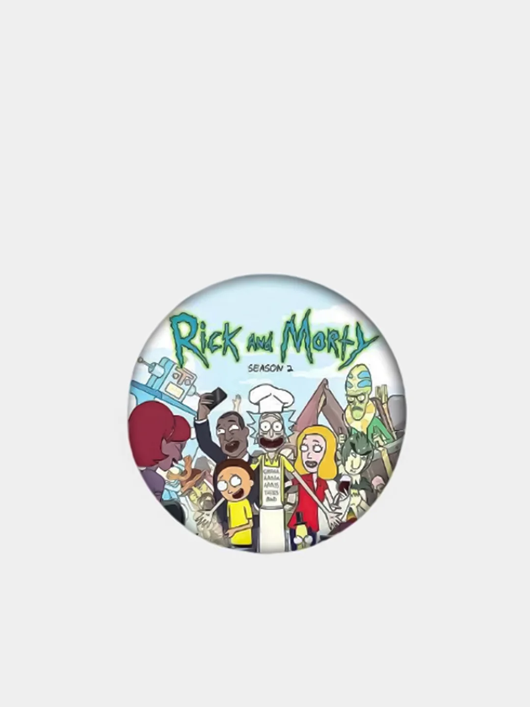 Пурпурный значки Rick&Morty круглые, 20 видов