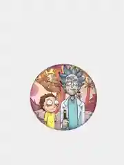 Черный значки Rick&Morty круглые, 20 видов