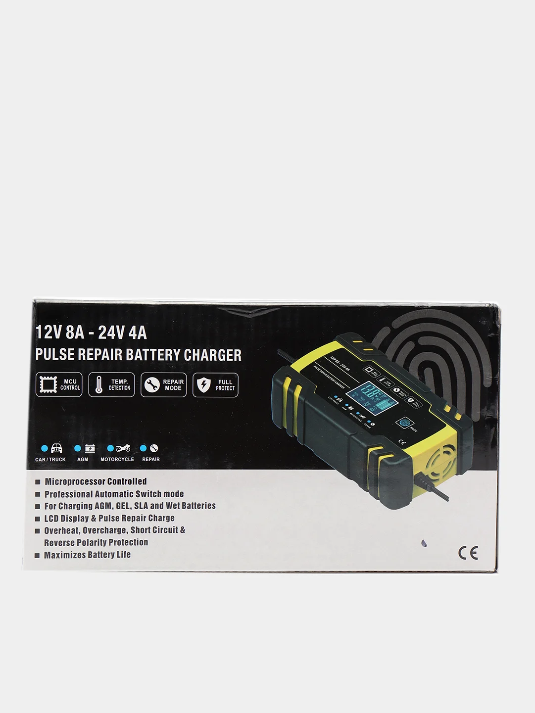 Желтый автомобильное зарядное устройство на 12-24V