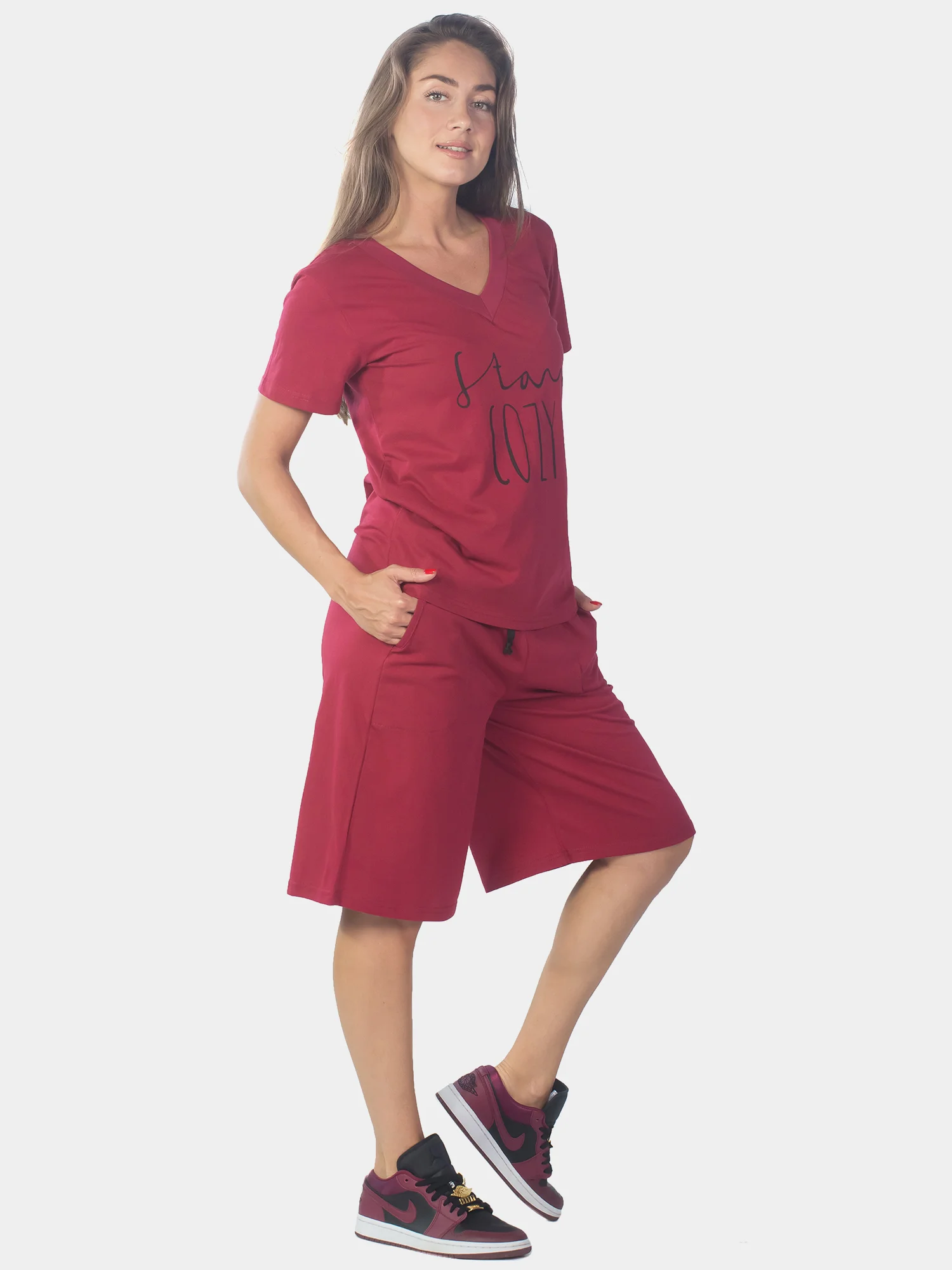 Костюм женский StayCosy КК1431П2 бордовый