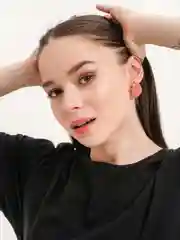 Серьги-гвоздики "Котик с клубочком"