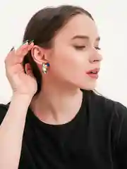 Серьги-гвоздики "Поющая птица"