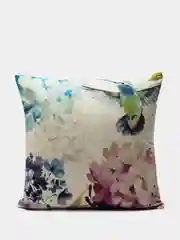Фиолетовый декоративная наволочка, 45*45 см, на молнии, "Цветочный мотив"