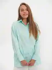 Мятный рубашка женская базовая, 4 цвета