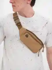 Бежевый поясная сумка для мужчин, через плечо