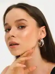 Серьги-кольца, конго "Трио"